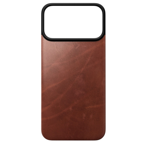NOMAD Magnetic Leather Back - nakładka magnetyczna na iPhone 18 Pro Max / 17 Pro Max kompatybilna z MagSafe, skóra Horween (olde dublin), pohled 4