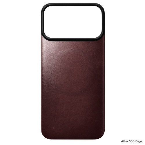 NOMAD Magnetic Leather Back - nakładka magnetyczna na iPhone 18 Pro Max / 17 Pro Max kompatybilna z MagSafe, skóra Horween (burgundy), view 6