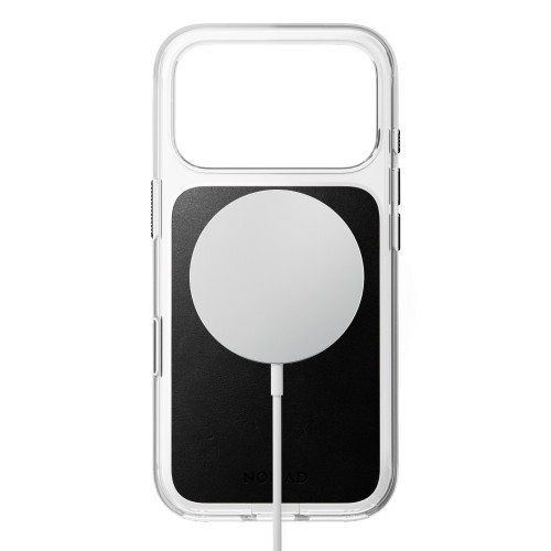 NOMAD Clear Leather Case - etui do iPhone 18 Pro / 17 Pro kompatybilne z MagSafe, skóra Horween (black), view 3