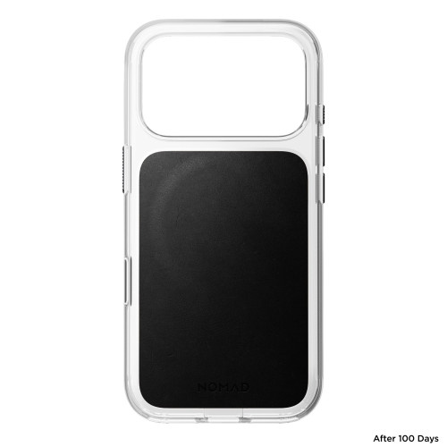 NOMAD Clear Leather Case - etui do iPhone 18 Pro / 17 Pro kompatybilne z MagSafe, skóra Horween (black), view 6