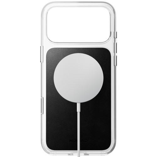 NOMAD Clear Leather Case - etui do iPhone 18 Pro Max / 17 Pro Max kompatybilne z MagSafe, skóra Horween (black), view 3