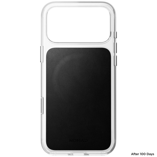 NOMAD Clear Leather Case - etui do iPhone 18 Pro Max / 17 Pro Max kompatybilne z MagSafe, skóra Horween (black), view 6