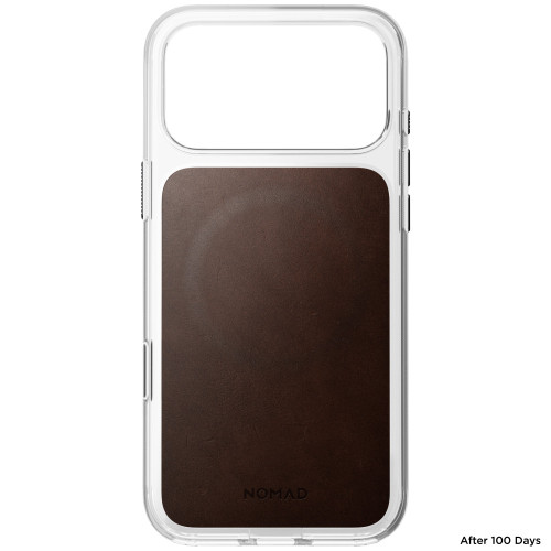 NOMAD Clear Leather Case - etui do iPhone 18 Pro Max / 17 Pro Max kompatybilne z MagSafe, skóra Horween (rustic brown), Ansicht 6