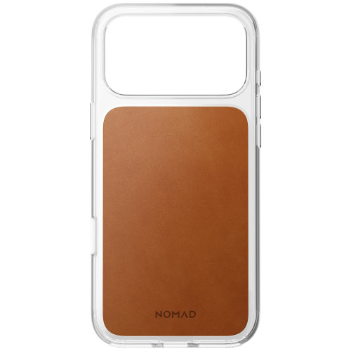 NOMAD Clear Leather Case - etui do iPhone 18 Pro Max / 17 Pro Max kompatybilne z MagSafe, skóra Horween (saddle), widok 5