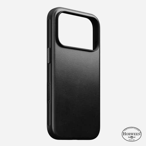 NOMAD Modern Leather Case - etui do iPhone 18 Pro / 17 Pro kompatybilne z MagSafe, skóra Horween (black)