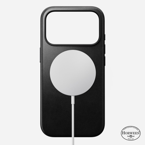 NOMAD Modern Leather Case - etui do iPhone 18 Pro / 17 Pro kompatybilne z MagSafe, skóra Horween (black), widok 2