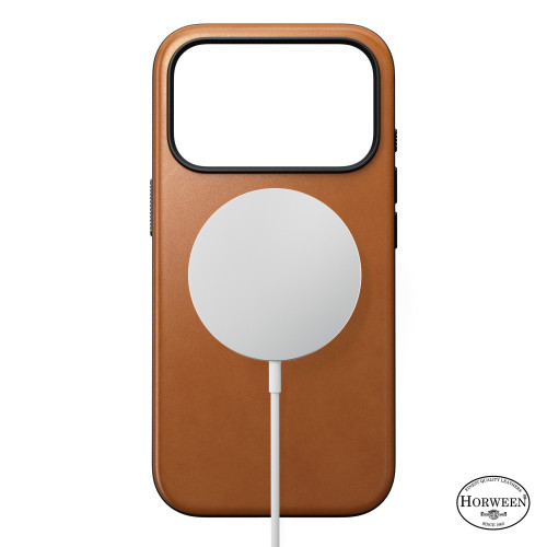 NOMAD Modern Leather Case - etui do iPhone 18 Pro / 17 Pro kompatybilne z MagSafe, skóra Horween (saddle), widok 2