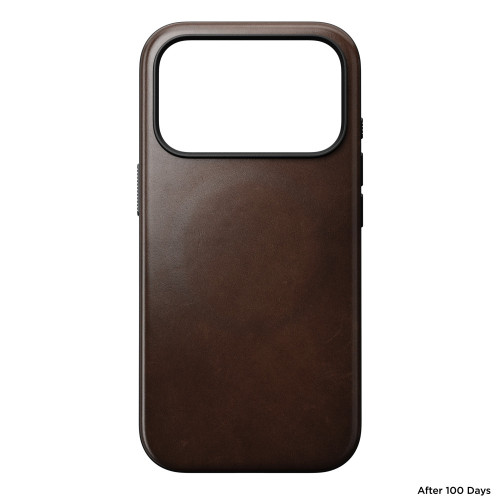 NOMAD Modern Leather Case - etui do iPhone 18 Pro / 17 Pro kompatybilne z MagSafe, skóra Horween (rustic brown), widok 6