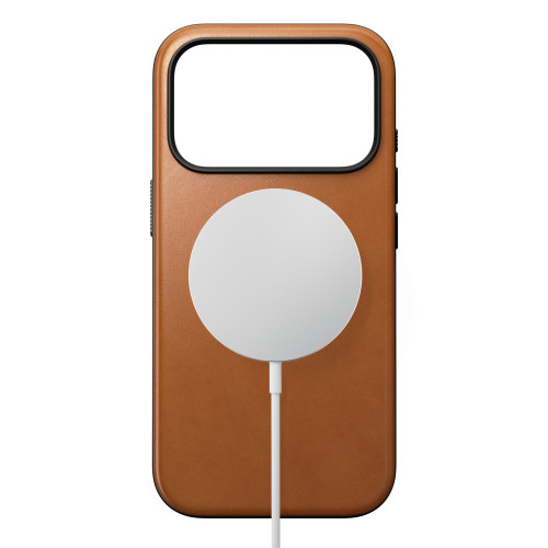 NOMAD Modern Leather Case - etui do iPhone 18 Pro / 17 Pro kompatybilne z MagSafe, skóra Horween (saddle), widok 3