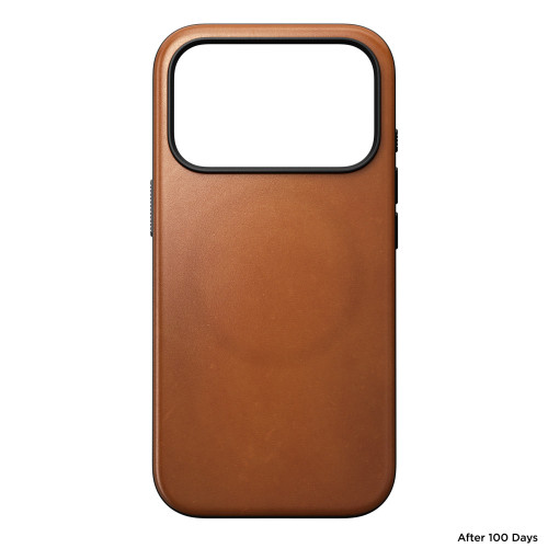 NOMAD Modern Leather Case - etui do iPhone 18 Pro / 17 Pro kompatybilne z MagSafe, skóra Horween (saddle), widok 6