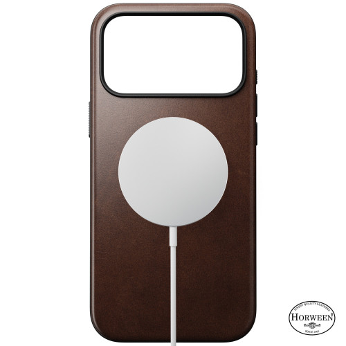 NOMAD Modern Leather Case - etui do iPhone 18 Pro Max / 17 Pro Max kompatybilne z MagSafe, skóra Horween (rustic brown), view 2
