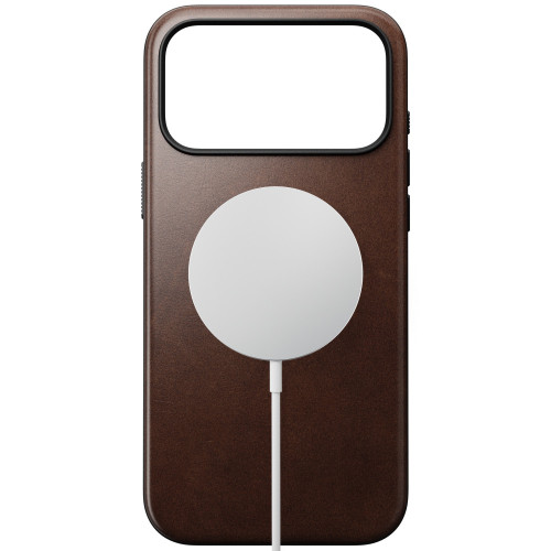 NOMAD Modern Leather Case - etui do iPhone 18 Pro Max / 17 Pro Max kompatybilne z MagSafe, skóra Horween (rustic brown), view 3