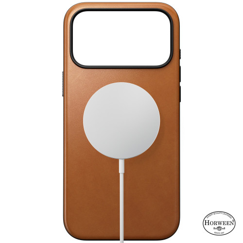 NOMAD Modern Leather Case - etui do iPhone 18 Pro Max / 17 Pro Max kompatybilne z MagSafe, skóra Horween (saddle), widok 2