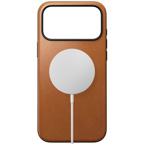 NOMAD Modern Leather Case - etui do iPhone 18 Pro Max / 17 Pro Max kompatybilne z MagSafe, skóra Horween (saddle), widok 3