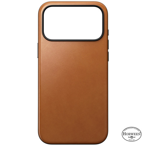 NOMAD Modern Leather Case - etui do iPhone 18 Pro Max / 17 Pro Max kompatybilne z MagSafe, skóra Horween (saddle), widok 4