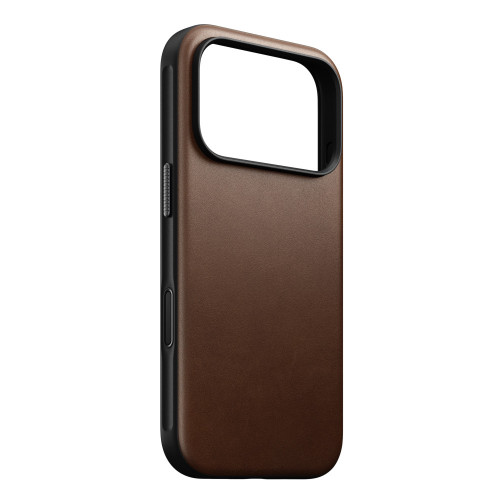 NOMAD Modern Leather Case - etui do iPhone 18 Pro / 17 Pro kompatybilne z MagSafe, skóra Camino (brown)