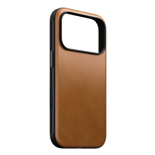 NOMAD Modern Leather Case - etui do iPhone 18 Pro / 17 Pro kompatybilne z MagSafe, skóra Camino (english tan-c)