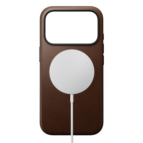 NOMAD Modern Leather Case - etui do iPhone 18 Pro / 17 Pro kompatybilne z MagSafe, skóra Camino (brown), widok 2