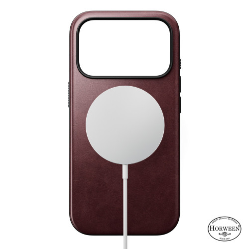 NOMAD Modern Leather Case - etui do iPhone 18 Pro / 17 Pro kompatybilne z MagSafe, skóra Horween (burgundy), widok 2