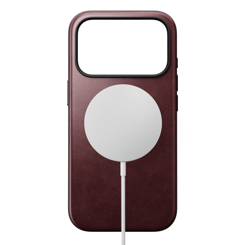 NOMAD Modern Leather Case - etui do iPhone 18 Pro / 17 Pro kompatybilne z MagSafe, skóra Horween (burgundy), widok 3