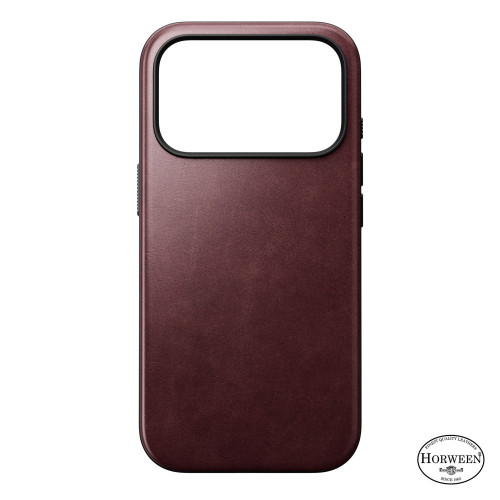 NOMAD Modern Leather Case - etui do iPhone 18 Pro / 17 Pro kompatybilne z MagSafe, skóra Horween (burgundy), widok 4