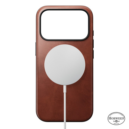 NOMAD Modern Leather Case - etui do iPhone 18 Pro / 17 Pro kompatybilne z MagSafe, skóra Horween (olde dublin), widok 2