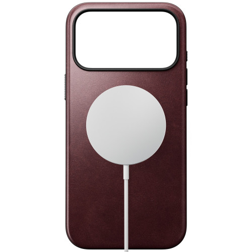 NOMAD Modern Leather Case - etui do iPhone 18 Pro Max / 17 Pro Max kompatybilne z MagSafe, skóra Horween (burgundy), nézet 3