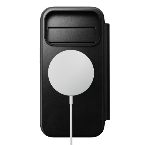 NOMAD Modern Leather Folio - etui do iPhone 18 Pro / 17 Pro kompatybilne z MagSafe, skóra Horween (black), widok 3