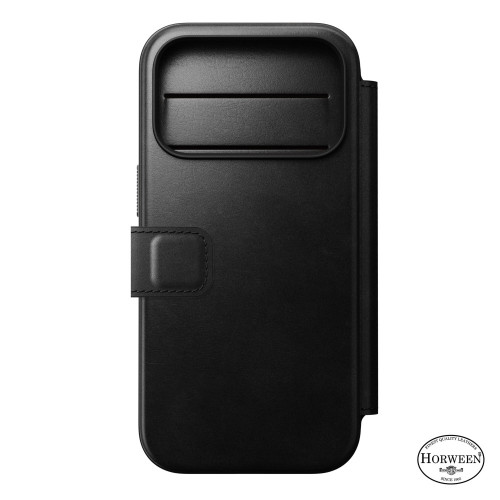 NOMAD Modern Leather Folio - etui do iPhone 18 Pro / 17 Pro kompatybilne z MagSafe, skóra Horween (black), widok 6