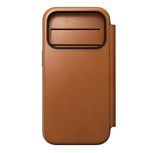 NOMAD Modern Leather Folio - etui do iPhone 18 Pro / 17 Pro kompatybilne z MagSafe, skóra Horween (saddle), widok 4