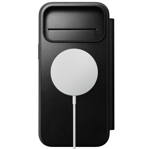 NOMAD Modern Leather Folio - etui do iPhone 18 Pro Max / 17 Pro Max kompatybilne z MagSafe, skóra Horween (black), widok 3