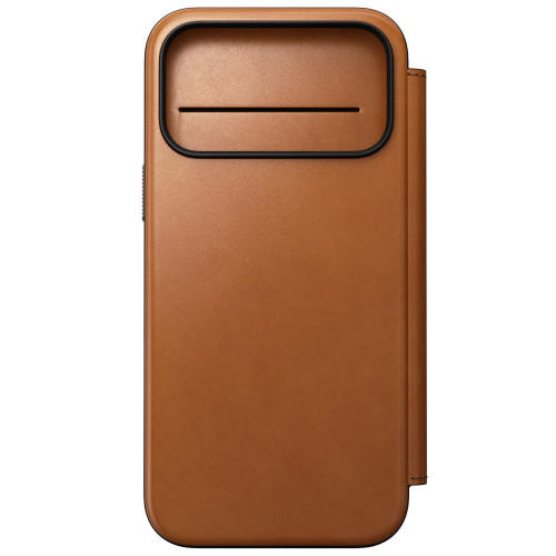 NOMAD Modern Leather Folio - etui do iPhone 18 Pro Max / 17 Pro Max kompatybilne z MagSafe, skóra Horween (saddle), widok 5