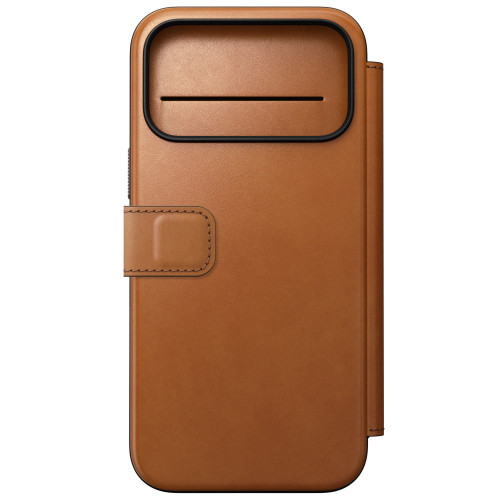 NOMAD Modern Leather Folio - etui do iPhone 18 Pro Max / 17 Pro Max kompatybilne z MagSafe, skóra Horween (saddle), widok 7