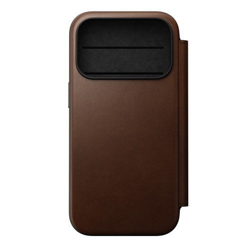 NOMAD Modern Leather Folio - etui do iPhone 18 Pro / 17 Pro kompatybilne z MagSafe, skóra Camino (brown), widok 3