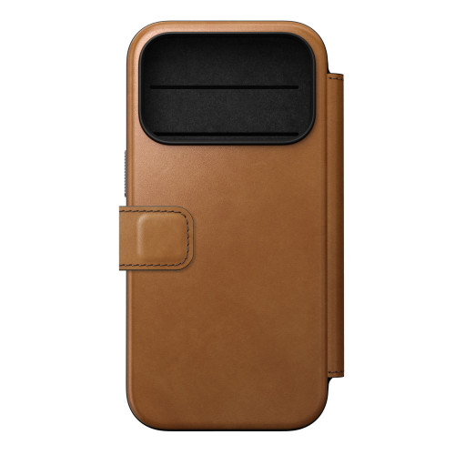 NOMAD Modern Leather Folio - etui do iPhone 18 Pro / 17 Pro kompatybilne z MagSafe, skóra Camino (english tan-c), widok 4