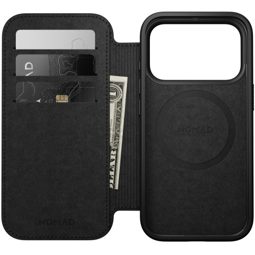 NOMAD Modern Leather Folio - etui do iPhone 18 Pro / 17 Pro kompatybilne z MagSafe, skóra Camino (brown), widok 7