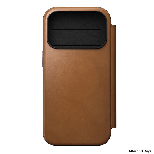 NOMAD Modern Leather Folio - etui do iPhone 18 Pro / 17 Pro kompatybilne z MagSafe, skóra Camino (english tan-c), widok 5