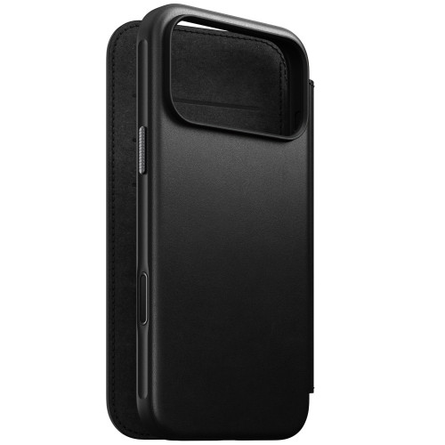 NOMAD Modern Leather Folio - etui do iPhone 18 Pro Max / 17 Pro Max kompatybilne z MagSafe, skóra Camino (black)