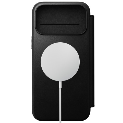 NOMAD Modern Leather Folio - etui do iPhone 18 Pro Max / 17 Pro Max kompatybilne z MagSafe, skóra Camino (black), nézet 2