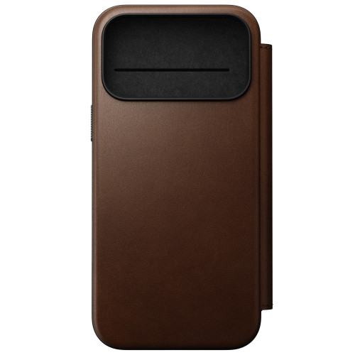 NOMAD Modern Leather Folio - etui do iPhone 18 Pro Max / 17 Pro Max kompatybilne z MagSafe, skóra Camino (brown), nézet 3