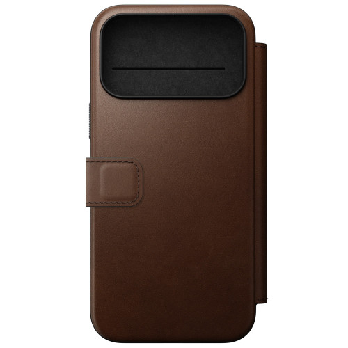 NOMAD Modern Leather Folio - etui do iPhone 18 Pro Max / 17 Pro Max kompatybilne z MagSafe, skóra Camino (brown), nézet 4