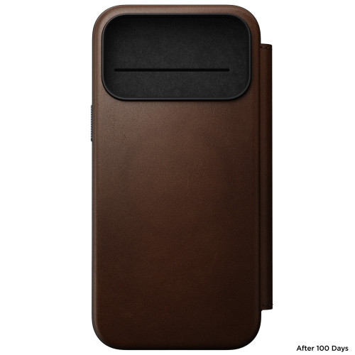 NOMAD Modern Leather Folio - etui do iPhone 18 Pro Max / 17 Pro Max kompatybilne z MagSafe, skóra Camino (brown), nézet 5