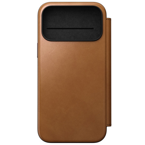 NOMAD Modern Leather Folio - etui do iPhone 18 Pro Max / 17 Pro Max kompatybilne z MagSafe, skóra Camino (english tan-c), widok 3