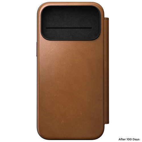 NOMAD Modern Leather Folio - etui do iPhone 18 Pro Max / 17 Pro Max kompatybilne z MagSafe, skóra Camino (english tan-c), widok 5
