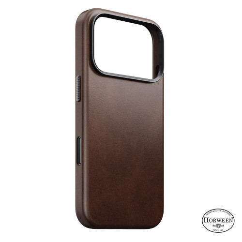 NOMAD Traditional Leather Case - etui do iPhone 18 Pro / 17 Pro kompatybilne z MagSafe, skóra Horween (rustic brown)
