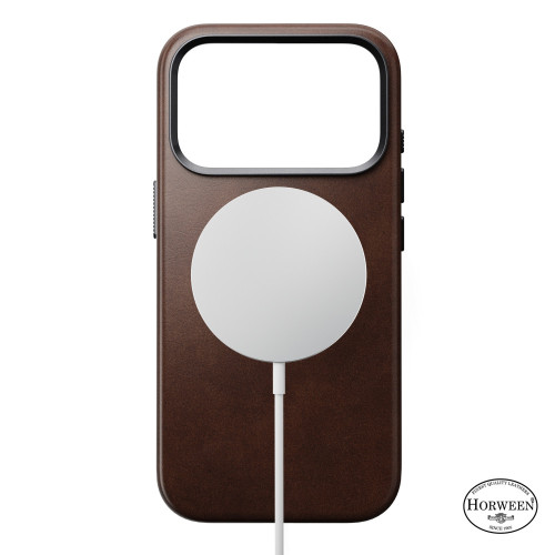 NOMAD Traditional Leather Case - etui do iPhone 18 Pro / 17 Pro kompatybilne z MagSafe, skóra Horween (rustic brown), widok 2