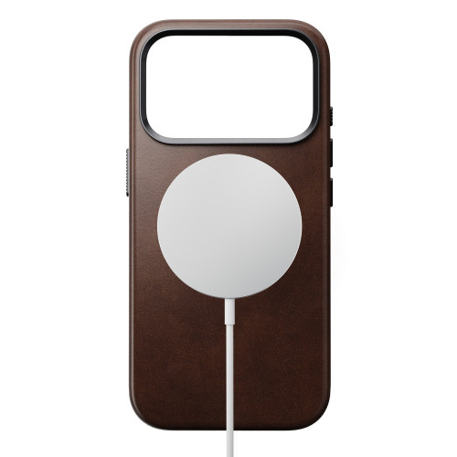NOMAD Traditional Leather Case - etui do iPhone 18 Pro / 17 Pro kompatybilne z MagSafe, skóra Horween (rustic brown), widok 3