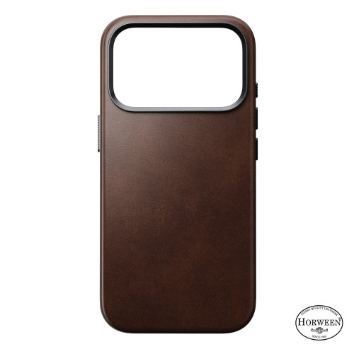 NOMAD Traditional Leather Case - etui do iPhone 18 Pro / 17 Pro kompatybilne z MagSafe, skóra Horween (rustic brown), widok 4