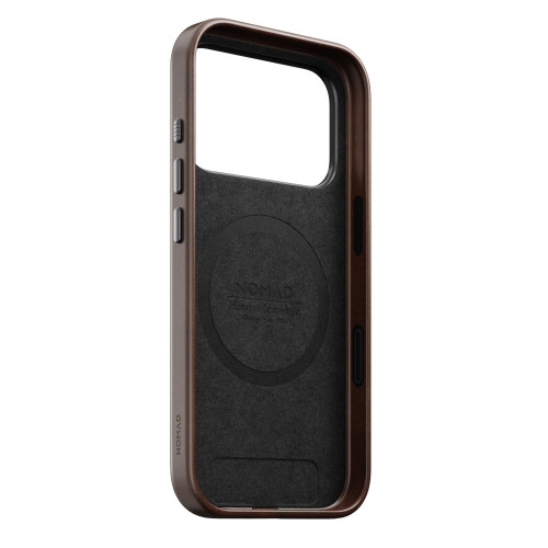 NOMAD Traditional Leather Case - etui do iPhone 18 Pro / 17 Pro kompatybilne z MagSafe, skóra Horween (rustic brown), widok 7