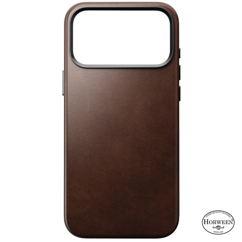 NOMAD Traditional Leather Case - etui do iPhone 18 Pro Max / 17 Pro Max kompatybilne z MagSafe, skóra Horween (rustic brown), Ansicht 4